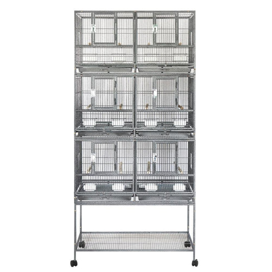 YES4PETS 208cm XXL Stackable Breeding Bird Budgies Aviary Cage V278-B083-1