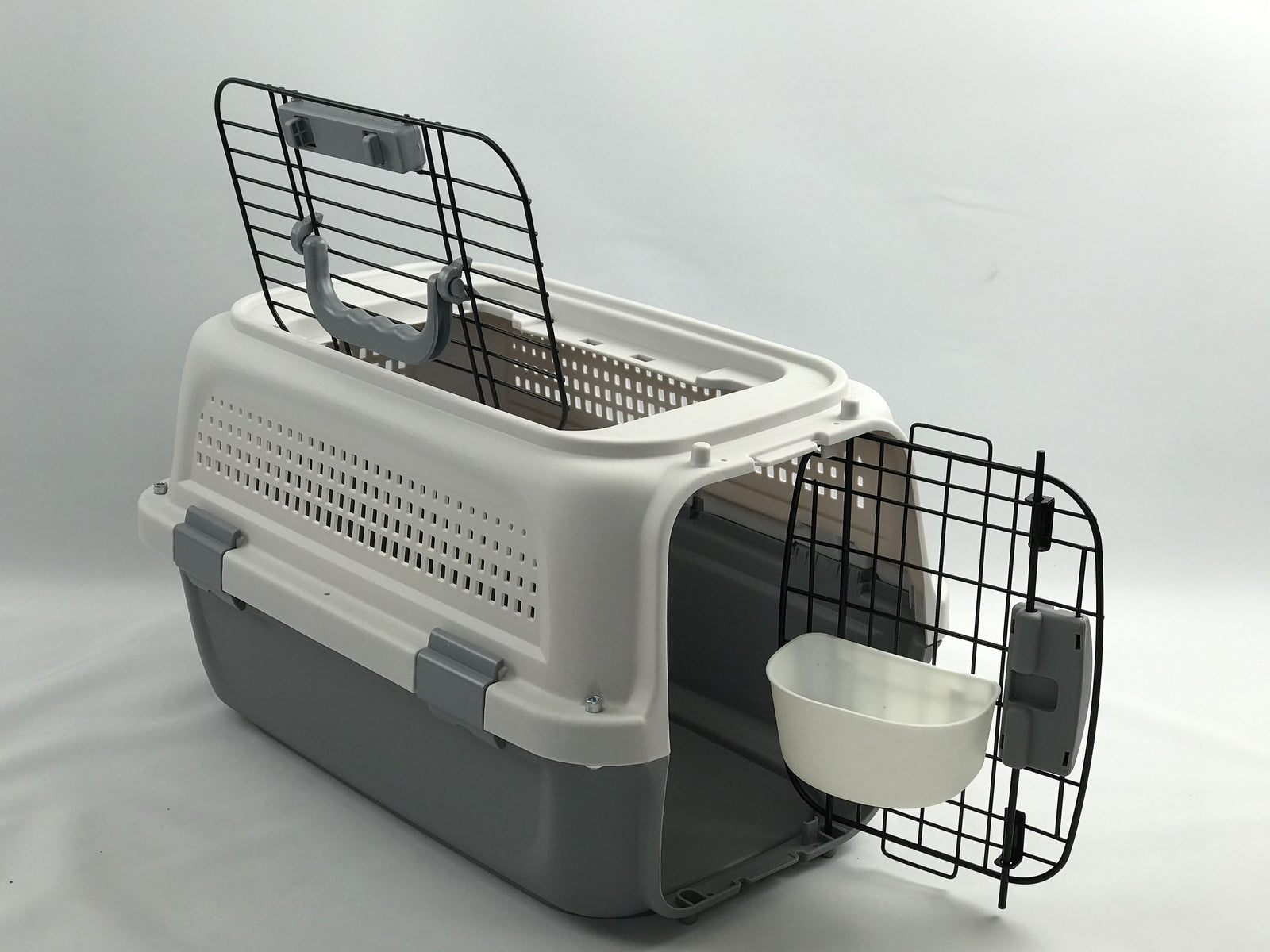 YES4PETS Small Dog Cat Rabbit Crate Pet Kitten Carrier Parrot Cage Grey V278-BH-1-S-SKYLIGHT-GREY