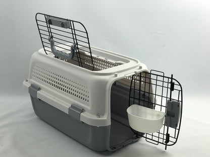 YES4PETS Small Dog Cat Rabbit Crate Pet Kitten Carrier Parrot Cage Grey V278-BH-1-S-SKYLIGHT-GREY