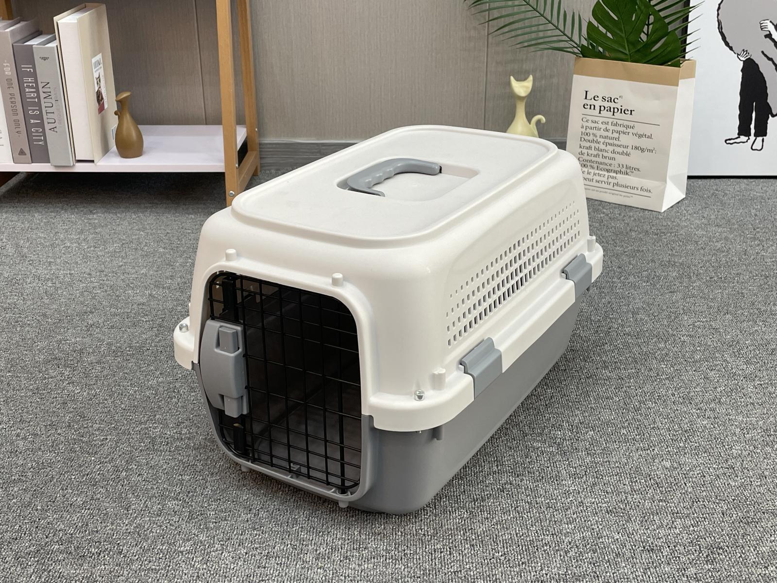 YES4PETS Medium Dog Cat Rabbit Crate Pet Kitten Carrier Parrot Cage Grey V278-BH-4-M-GREY
