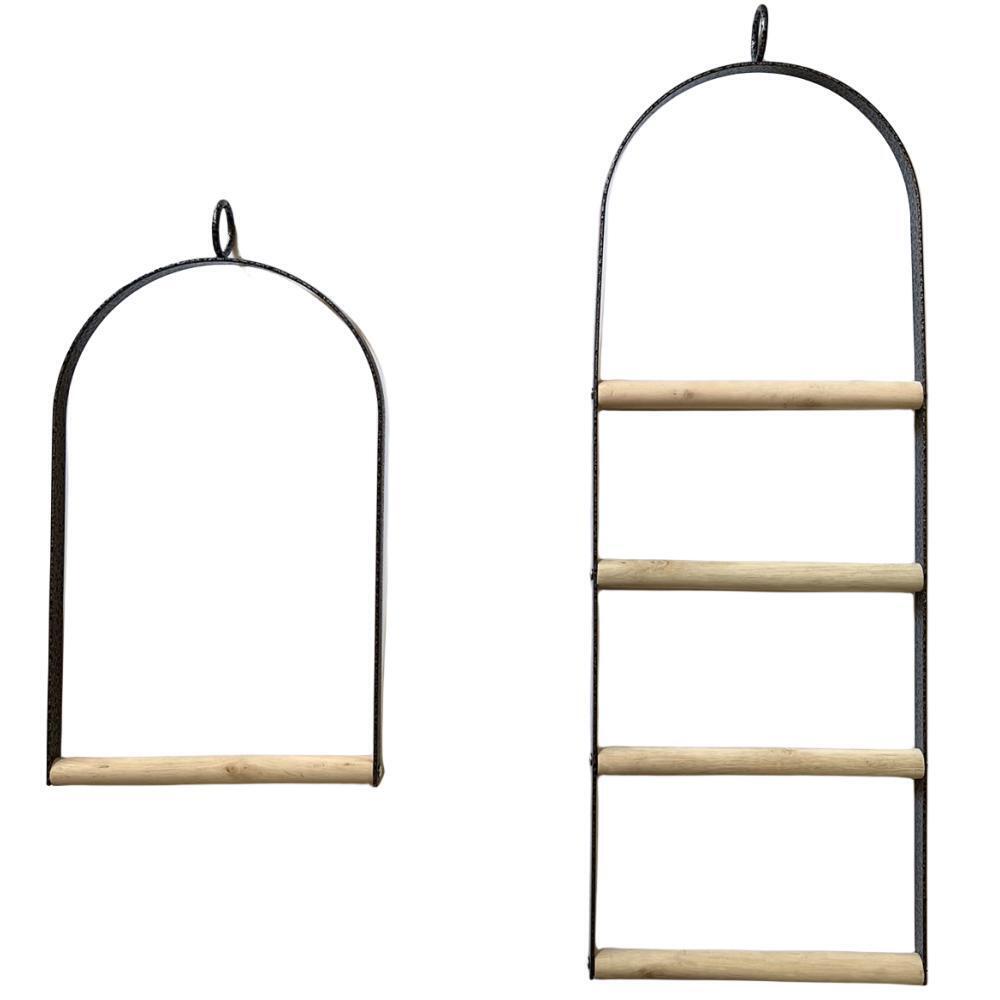 YES4PETS Bird Cage Jumbo Swing Metal Arch Frame Wood Perch Canary Pet Parrot Hanging Toy V278-BIRD-SWING-SETS