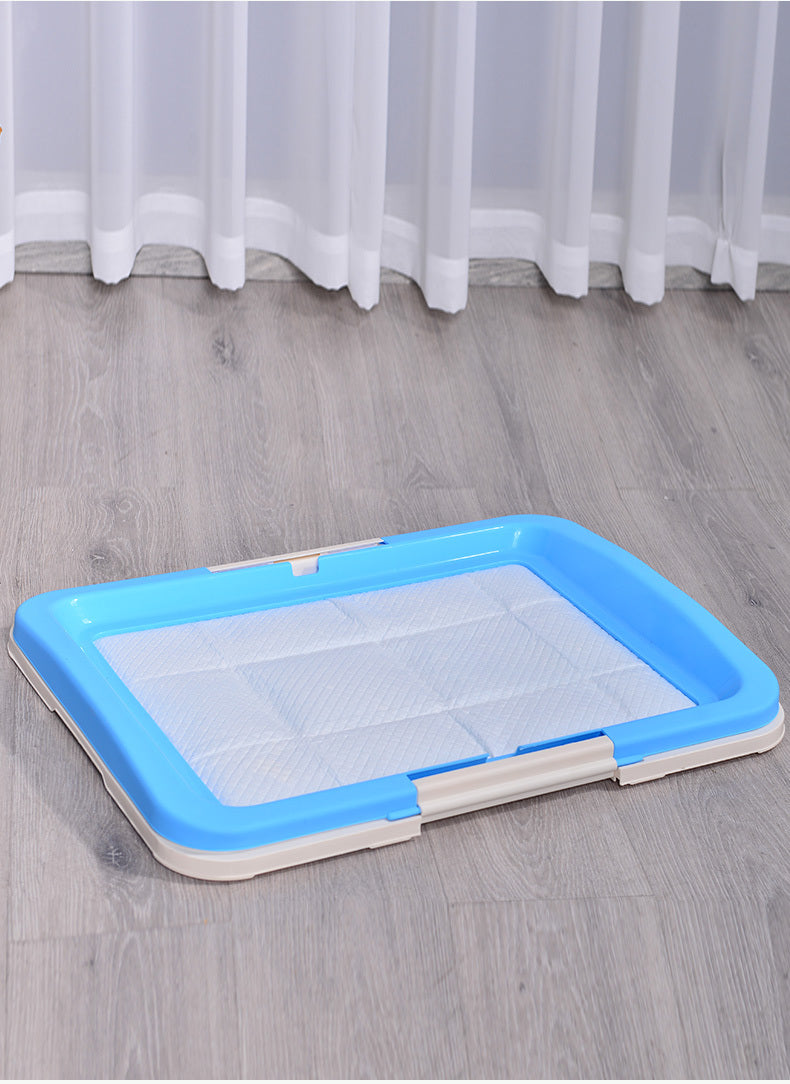 YES4PETS Large Portable Dog Potty Training Tray Pet Puppy Toilet Trays Loo Pad Mat Blue V278-BP103-POTTY-L-BLUE