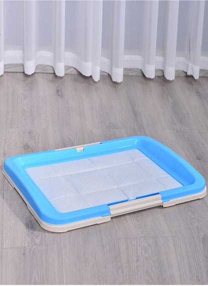 YES4PETS Large Portable Dog Potty Training Tray Pet Puppy Toilet Trays Loo Pad Mat Blue V278-BP103-POTTY-L-BLUE