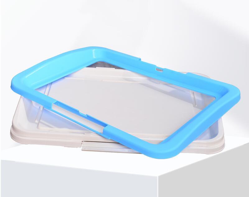 YES4PETS Large Portable Dog Potty Training Tray Pet Puppy Toilet Trays Loo Pad Mat Blue V278-BP103-POTTY-L-BLUE