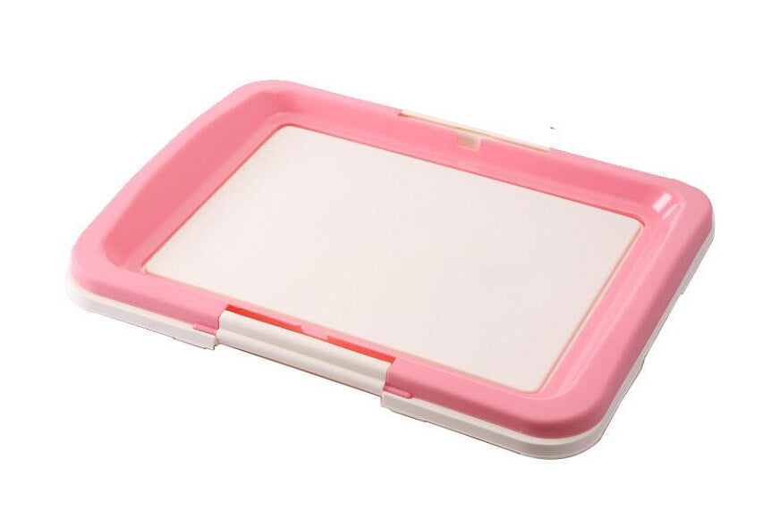 YES4PETS Large Portable Dog Potty Training Tray Pet Puppy Toilet Trays Loo Pad Mat Pink V278-BP103-POTTY-L-PINK