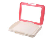 YES4PETS Large Portable Dog Potty Training Tray Pet Puppy Toilet Trays Loo Pad Mat Pink V278-BP103-POTTY-L-PINK