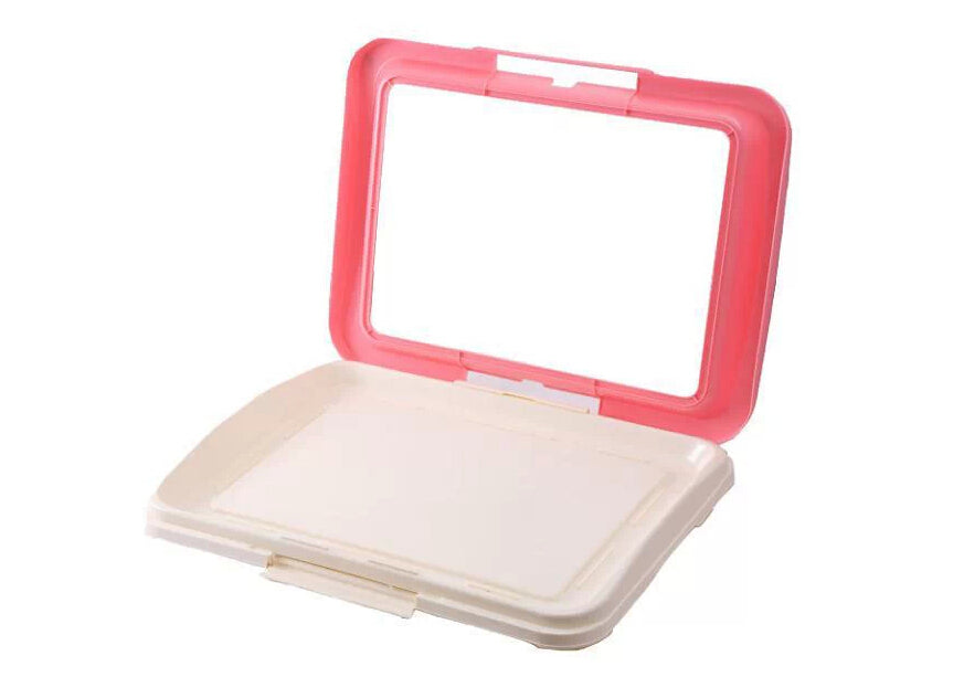 YES4PETS Large Portable Dog Potty Training Tray Pet Puppy Toilet Trays Loo Pad Mat Pink V278-BP103-POTTY-L-PINK