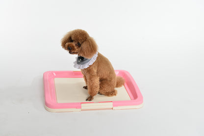 YES4PETS Large Portable Dog Potty Training Tray Pet Puppy Toilet Trays Loo Pad Mat Pink V278-BP103-POTTY-L-PINK