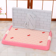YES4PETS Small Portable Dog Potty Training Tray Pet Puppy Toilet Trays Loo Pad Mat Pink V278-BP130-S-POTTY-WALL-PINK