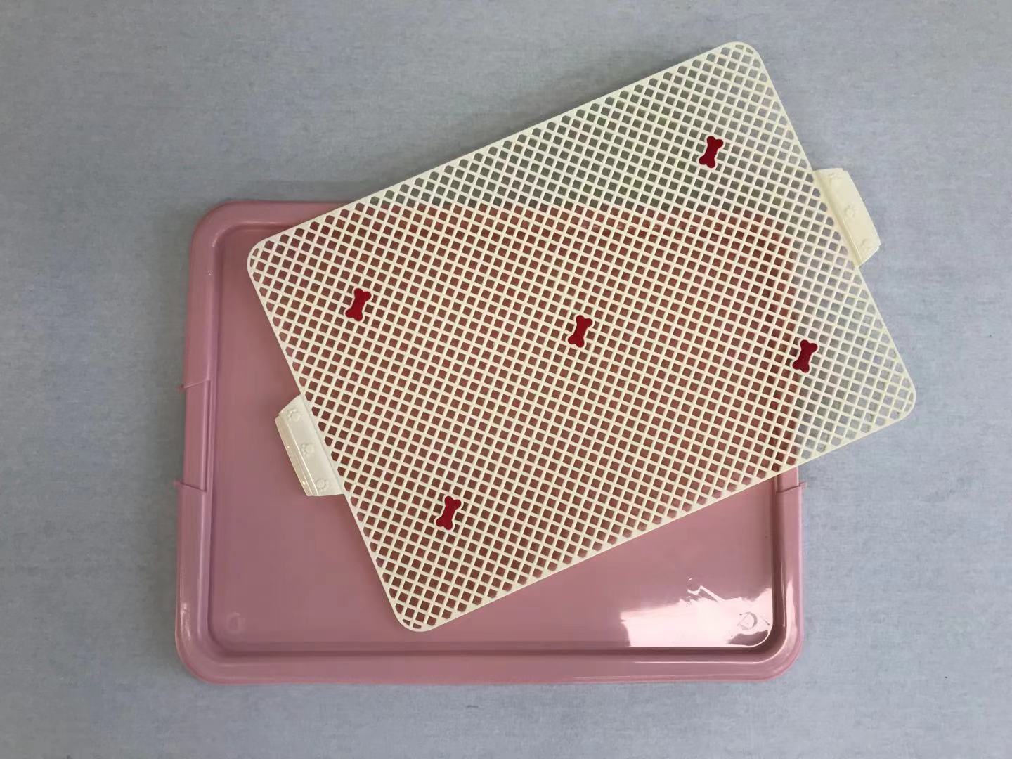 YES4PETS Large Portable Dog Potty Training Tray Pet Puppy Toilet Trays Loo Pad Mat Pink V278-BP131-1-POTTY-L-PINK