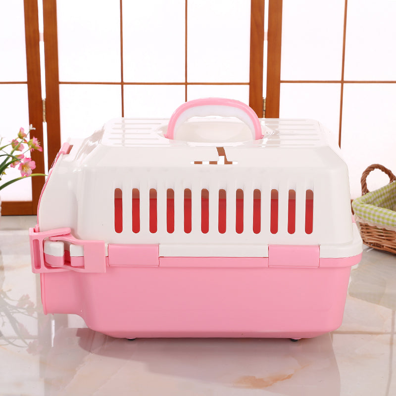 YES4PETS Small Dog Cat Crate Pet Carrier Rabbit Guinea Pig Cage With Tray-Pink V278-BP148-CARRIER-S-PINK