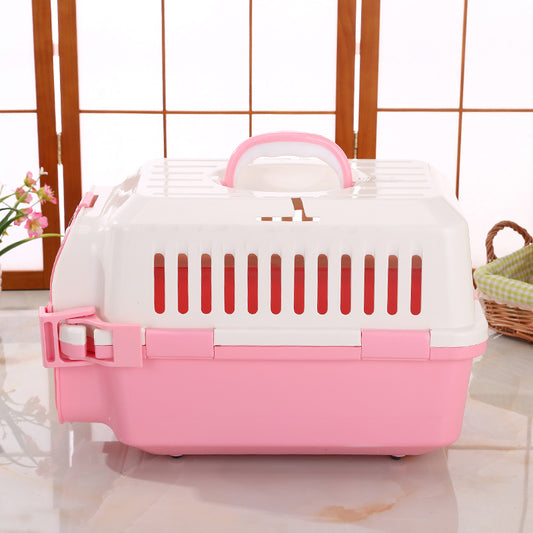 YES4PETS Small Dog Cat Crate Pet Carrier Rabbit Guinea Pig Cage With Tray-Pink V278-BP148-CARRIER-S-PINK