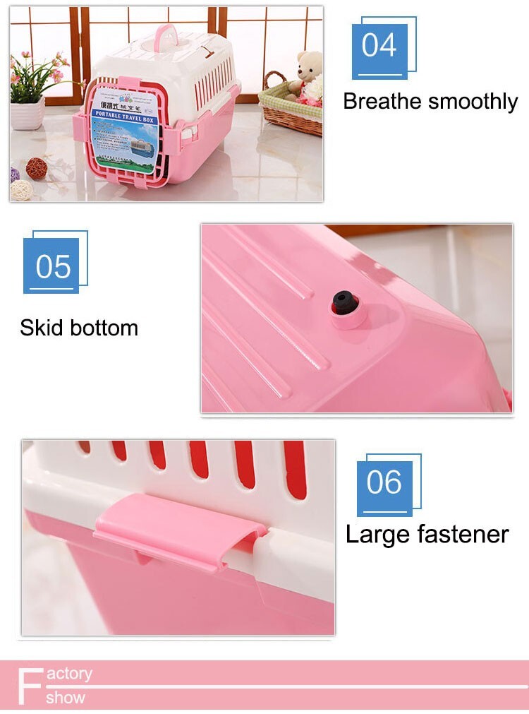 YES4PETS Small Dog Cat Crate Pet Carrier Rabbit Guinea Pig Cage With Tray-Pink V278-BP148-CARRIER-S-PINK