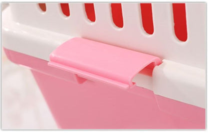 YES4PETS Small Dog Cat Crate Pet Carrier Rabbit Guinea Pig Cage With Tray-Pink V278-BP148-CARRIER-S-PINK