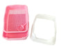 YES4PETS Large Deep Cat Kitty Litter Tray High Wall Pet Toilet Grid Tray With Scoop Pink V278-BP151-GRID-PINK
