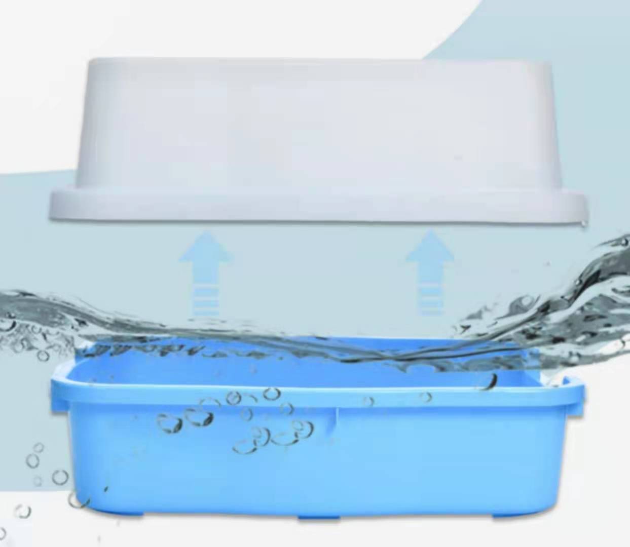 YES4PETS Large Deep Cat Kitty Litter Tray High Wall Pet Toilet Tray With Scoop Blue V278-BP151-LITTER-TRAY-BLUE