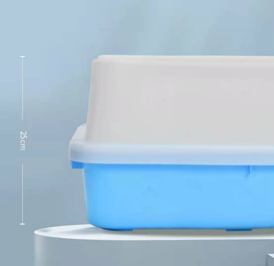 YES4PETS Large Deep Cat Kitty Litter Tray High Wall Pet Toilet Tray With Scoop Blue V278-BP151-LITTER-TRAY-BLUE