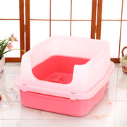 YES4PETS Large Deep Cat Kitty Litter Tray High Wall Pet Toilet Tray With Scoop Pink V278-BP151-LITTER-TRAY-PINK