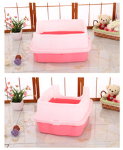 YES4PETS Large Deep Cat Kitty Litter Tray High Wall Pet Toilet Tray With Scoop Pink V278-BP151-LITTER-TRAY-PINK