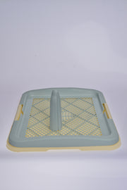 YES4PETS Medium Portable Dog Potty Training Tray Pet Puppy Toilet Trays Loo Pad Mat Blue V278-BP159-M-POTTY-POLE-BLUE