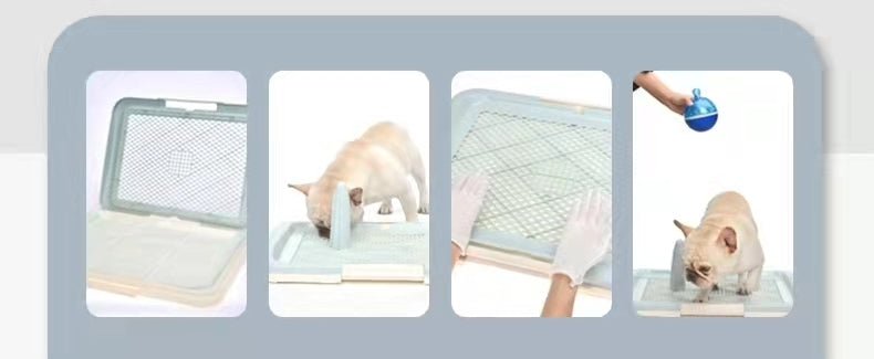YES4PETS Medium Portable Dog Potty Training Tray Pet Puppy Toilet Trays Loo Pad Mat Blue V278-BP159-M-POTTY-POLE-BLUE