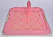YES4PETS Medium Portable Dog Potty Training Tray Pet Puppy Toilet Trays Loo Pad Mat Pink V278-BP159-M-POTTY-POLE-PINK