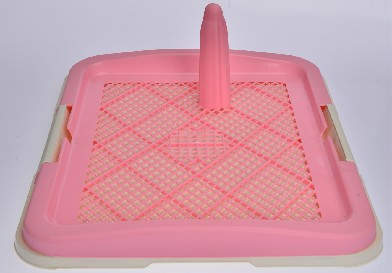 YES4PETS Medium Portable Dog Potty Training Tray Pet Puppy Toilet Trays Loo Pad Mat Pink V278-BP159-M-POTTY-POLE-PINK