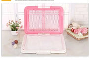 YES4PETS Medium Portable Dog Potty Training Tray Pet Puppy Toilet Trays Loo Pad Mat Pink V278-BP159-M-POTTY-POLE-PINK