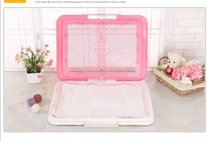 YES4PETS Large Portable Dog Potty Training Tray Pet Puppy Toilet Trays Loo Pad Mat Pink V278-BP160-L-POTTY-POLE-PINK