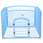 YES4PETS 4 Panel Plastic Pet Pen Pet Foldable Fence Dog Fence Enclosure With Gate Blue V278-BP161-PEN4PANEL-BLUE
