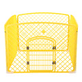 YES4PETS 4 Panel Plastic Pet Pen Pet Foldable Fence Dog Fence Enclosure With Gate Yellow V278-BP161-PEN4PANEL-YELLOW