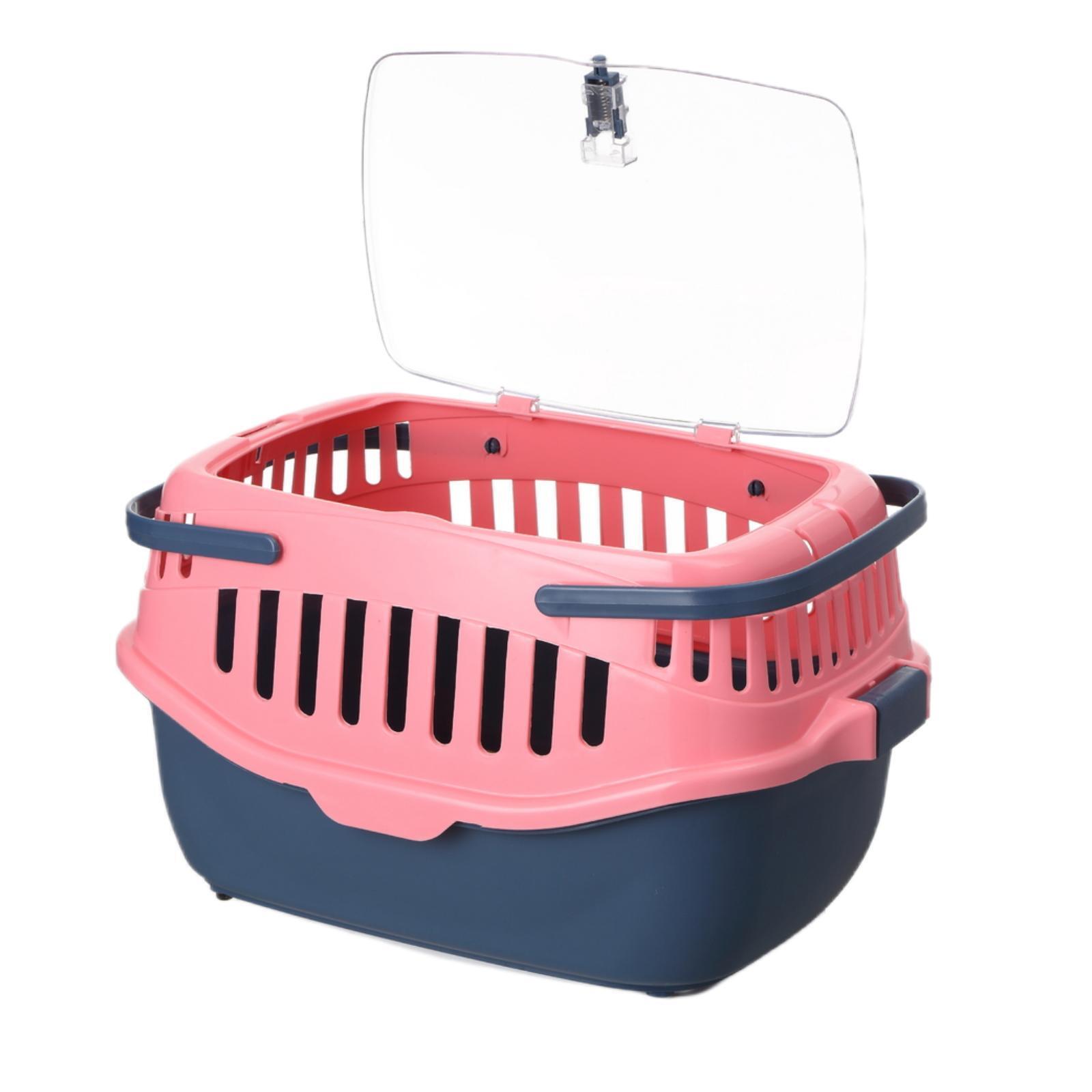 YES4PETS Medium Dog Cat Crate Pet Rabbit Guinea Pig Ferret Carrier Cage With Mat-Pink V278-BP199-PETCARRIER-M-PINK