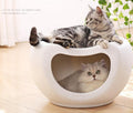 YES4PETS Cat Kitten Bed Cave Small Dog House Kennel Plastic Pet Pod Bedding Igloo White V278-BP200-CAT-NEST-WHITE