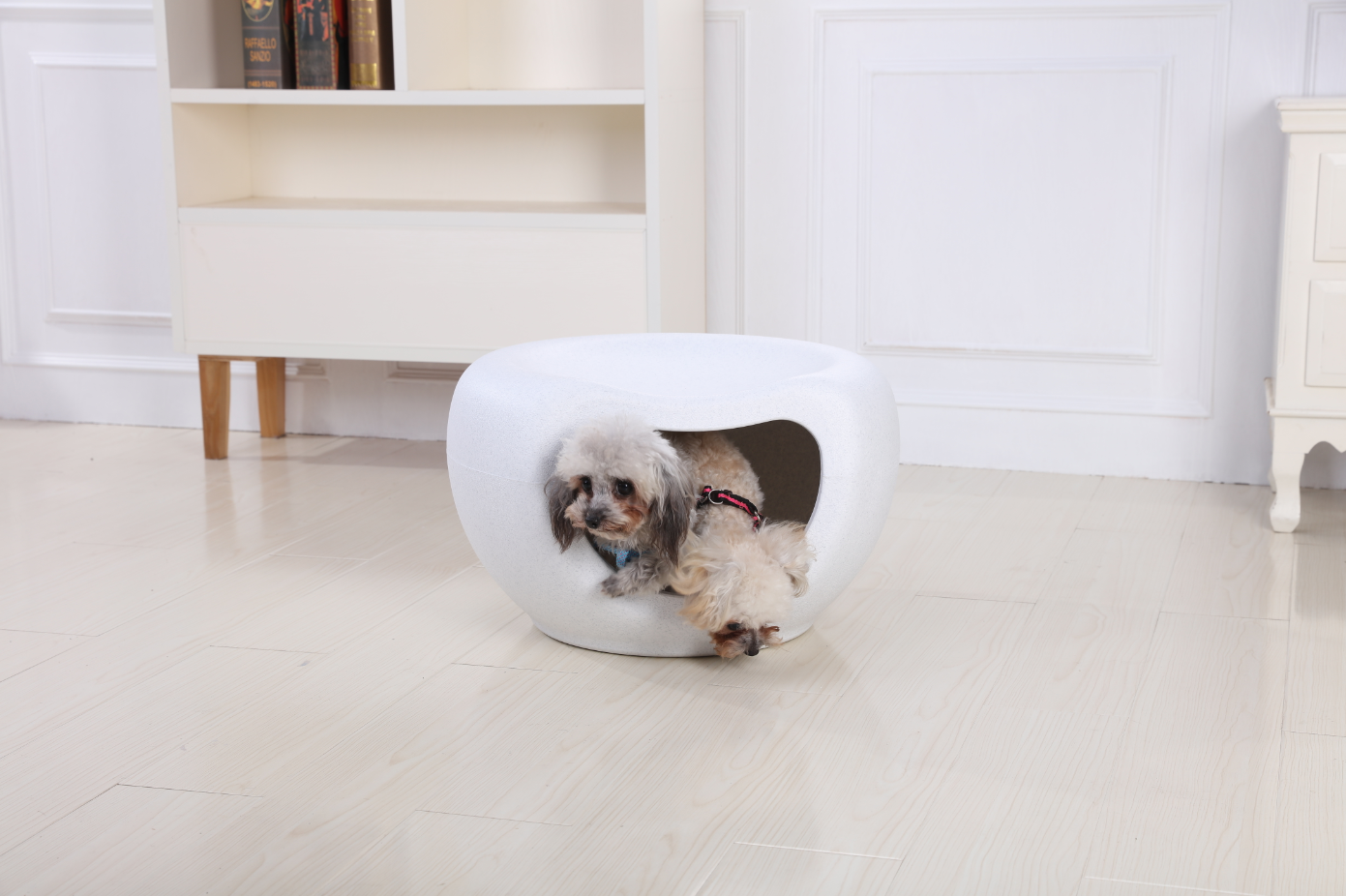 YES4PETS Cat Kitten Bed Cave Small Dog House Kennel Plastic Pet Pod Bedding Igloo White V278-BP200-CAT-NEST-WHITE