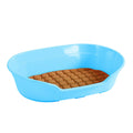 YES4PETS Pet Bed Small Plastic Dog Bedding Sleeping Resting Washable Basket Blue V278-BP218-DOGBED-S-BLUE