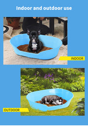 YES4PETS Pet Bed Small Plastic Dog Bedding Sleeping Resting Washable Basket Blue V278-BP218-DOGBED-S-BLUE