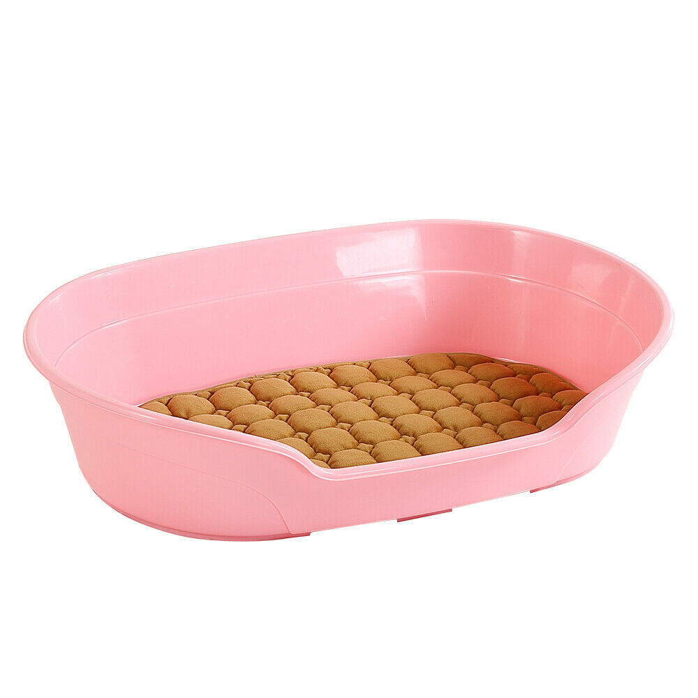 YES4PETS Pet Bed Small Plastic Dog Bedding Sleeping Resting Washable Basket Pink V278-BP218-DOGBED-S-PINK