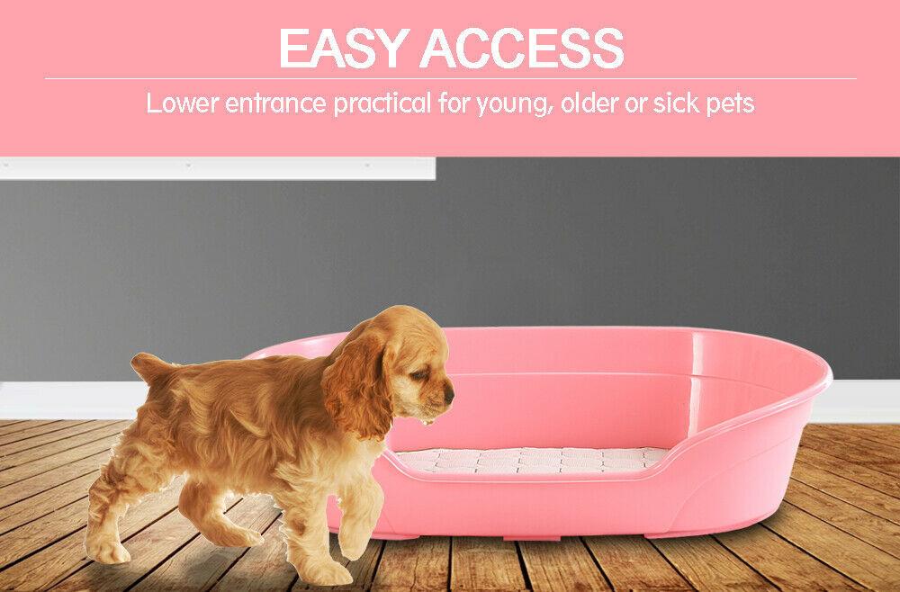 YES4PETS Pet Bed Small Plastic Dog Bedding Sleeping Resting Washable Basket Pink V278-BP218-DOGBED-S-PINK