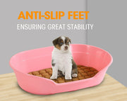 YES4PETS Pet Bed Small Plastic Dog Bedding Sleeping Resting Washable Basket Pink V278-BP218-DOGBED-S-PINK