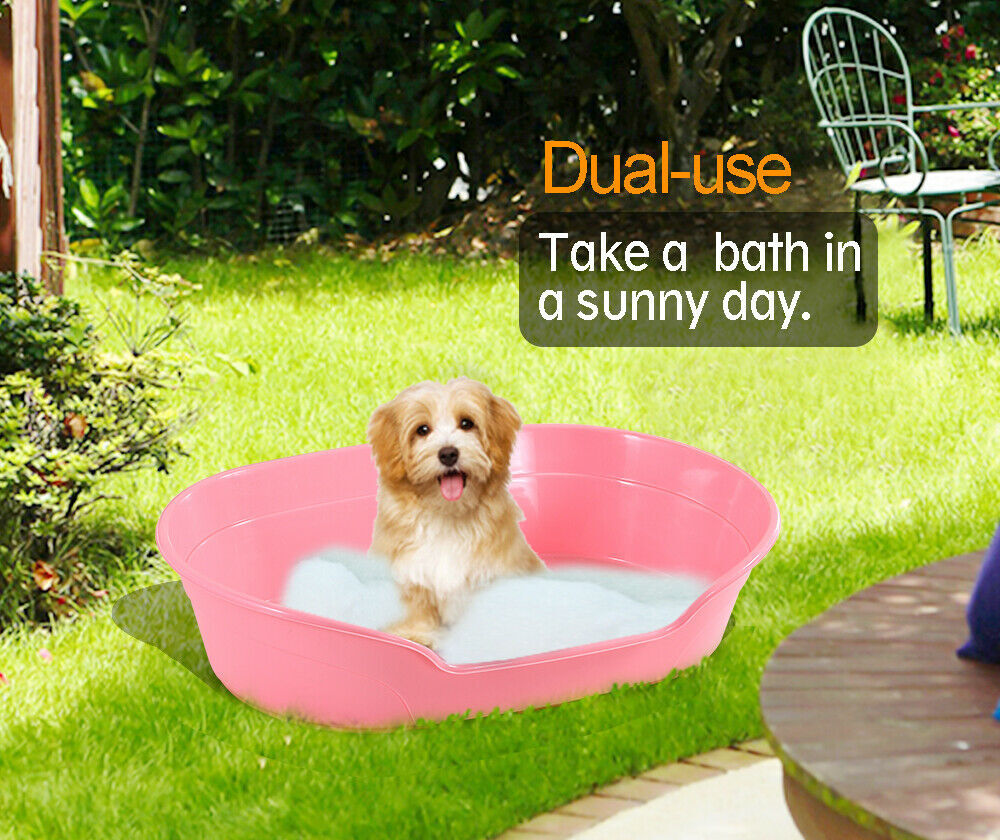 YES4PETS Pet Bed Small Plastic Dog Bedding Sleeping Resting Washable Basket Pink V278-BP218-DOGBED-S-PINK