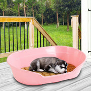YES4PETS Pet Bed Small Plastic Dog Bedding Sleeping Resting Washable Basket Pink V278-BP218-DOGBED-S-PINK