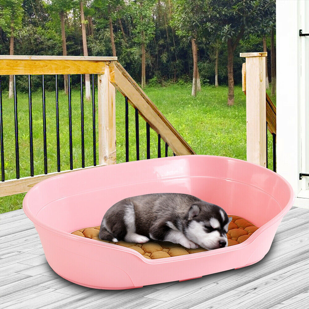 YES4PETS Pet Bed Small Plastic Dog Bedding Sleeping Resting Washable Basket Pink V278-BP218-DOGBED-S-PINK