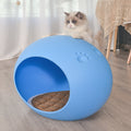 YES4PETS Medium Cave Cat Kitten Box Igloo Cat Bed House Dog Puppy House-Blue V278-BP228-CAT-NEST-BLUE