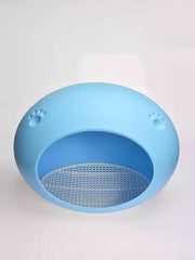 YES4PETS Medium Cave Cat Kitten Box Igloo Cat Bed House Dog Puppy House-Blue V278-BP228-CAT-NEST-BLUE