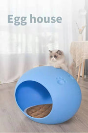 YES4PETS Medium Cave Cat Kitten Box Igloo Cat Bed House Dog Puppy House-Blue V278-BP228-CAT-NEST-BLUE