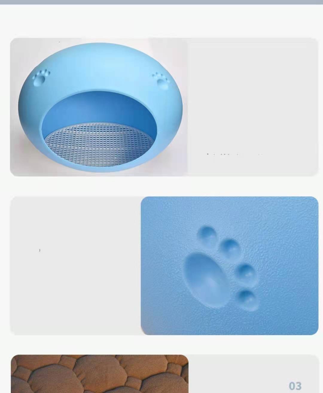 YES4PETS Medium Cave Cat Kitten Box Igloo Cat Bed House Dog Puppy House-Blue V278-BP228-CAT-NEST-BLUE