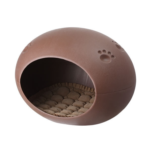 YES4PETS Medium Cave Cat Kitten Box Igloo Cat Bed House Dog Puppy House-Brown V278-BP228-CAT-NEST-BROWN