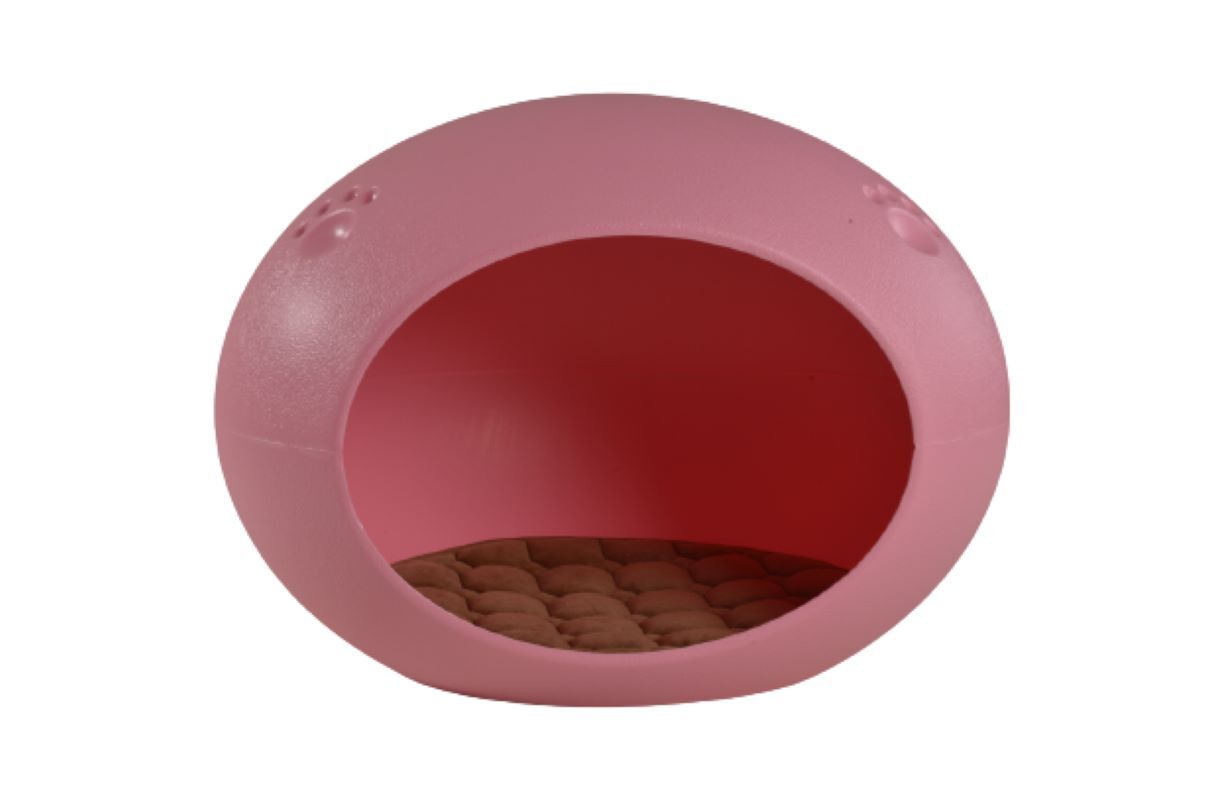 YES4PETS Medium Cave Cat Kitten Box Igloo Cat Bed House Dog Puppy House Pink V278-BP228-CAT-NEST-PINK