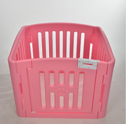 YES4PETS 4 Panel Plastic Pet Pen Pet Foldable Fence Dog Fence Enclosure With Gate Pink V278-BP229-PEN4PANEL-PINK