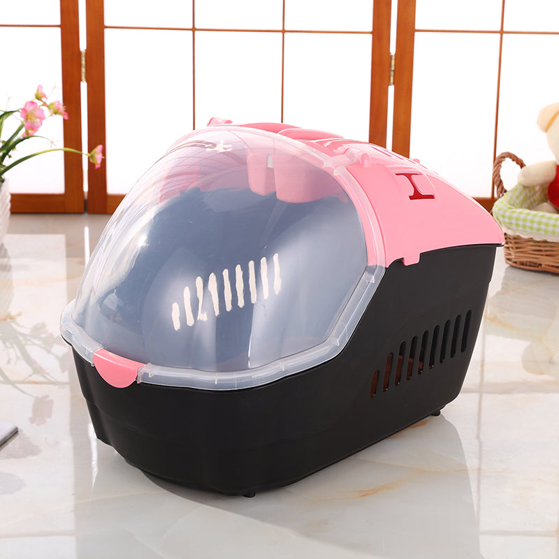 YES4PETS Medium Portable Travel Dog Cat Crate Pet Carrier Cage Comfort With Mat-Pink V278-BP239-CARRIER-M-PINK